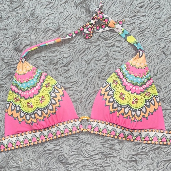 Victoria’s Secret Bikini Top Swimsuit Swim Halter Neon L Large - Picture 4 of 7